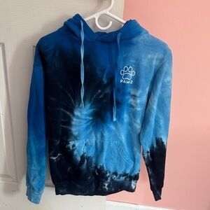 PAWZ Blue Tie-Dye Hoodie